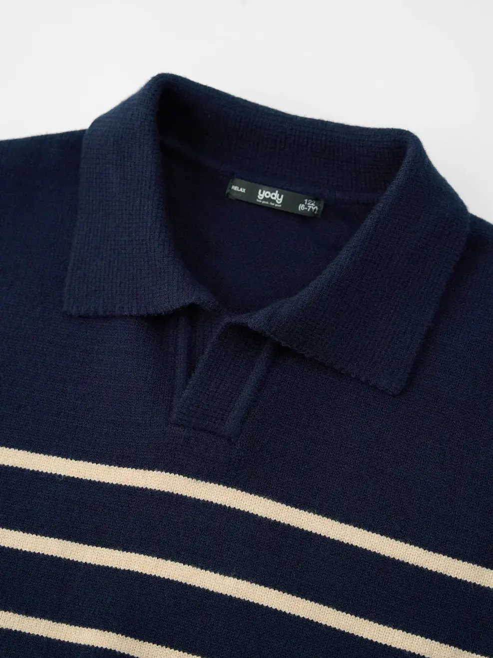 Áo Len Kẻ Ngang Cổ Polo - NAVY 018 - 122