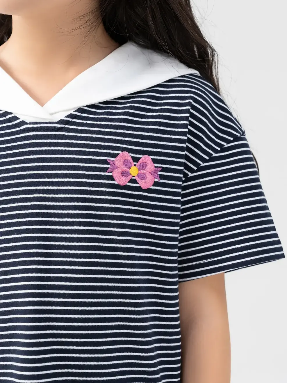 Áo Thun Trẻ Em Cổ Thủy Thủ - Kẻ navy - 2