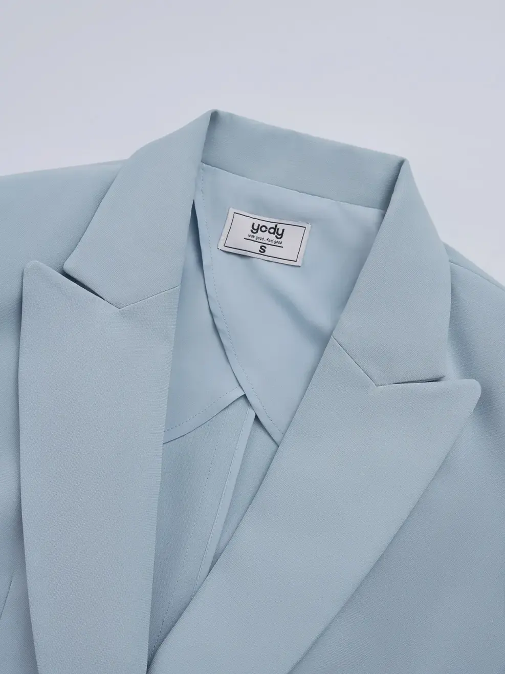 Vest Nữ Dáng Blazer Nắp Túi Xẻ Sau - Xanh lơ - S