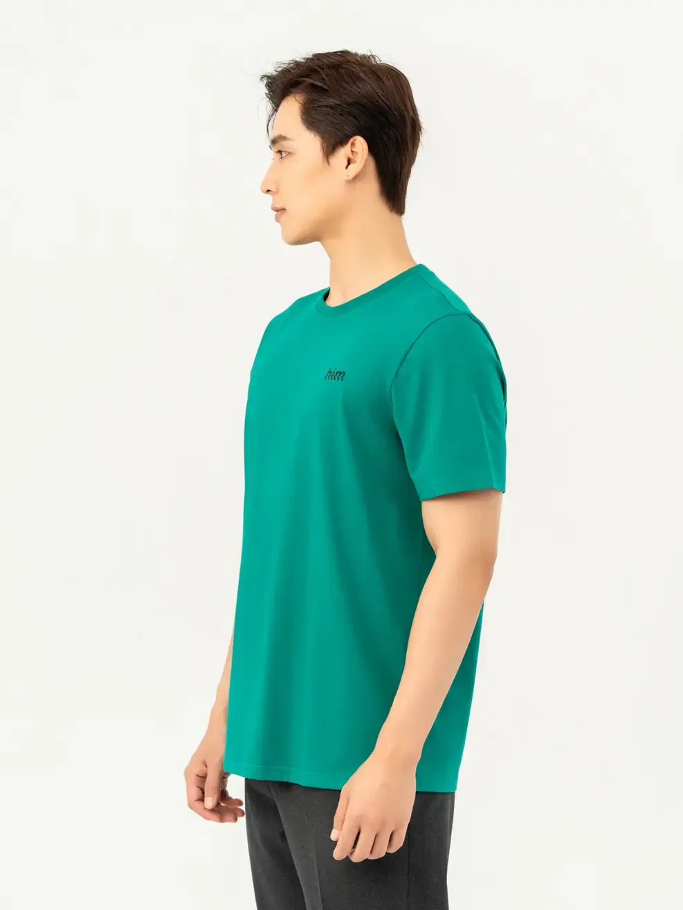 T-shirt Nam In Chứ Him Bột Ngô - Xanh Lá - XL