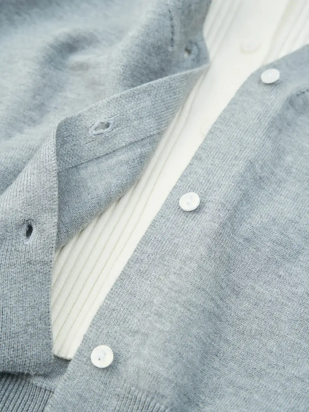 Áo Len Nữ Phối Màu 2 Trong 1 - XÁM MELANGE 153 - S