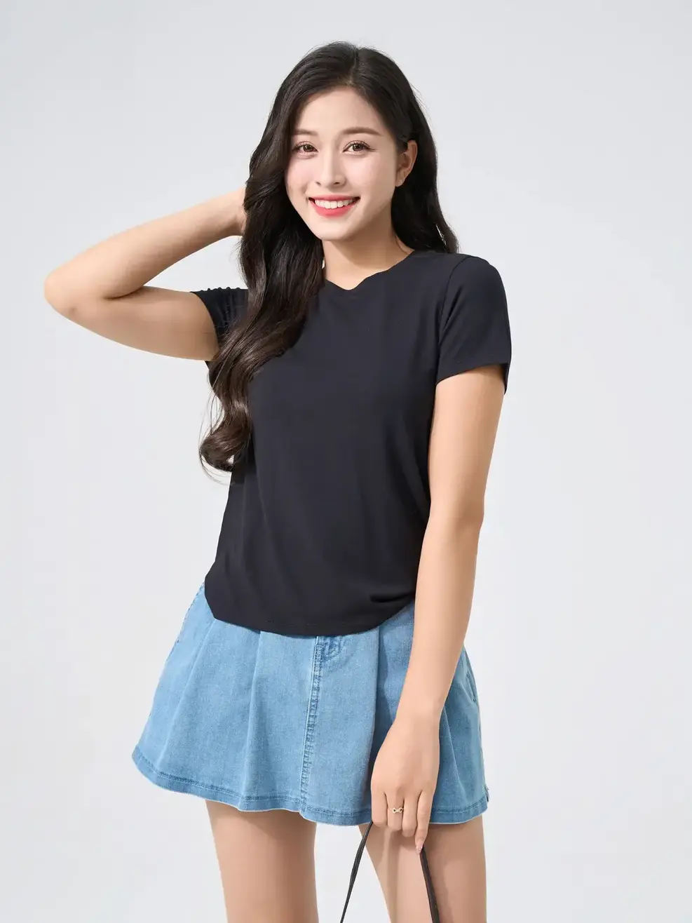 Áo Phông Dáng Suông Túi Ngực-TSN7301 - Đen 006 - S