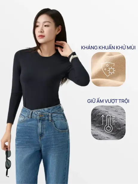 Áo Body Giữ Nhiệt Bamboo Cổ Tròn