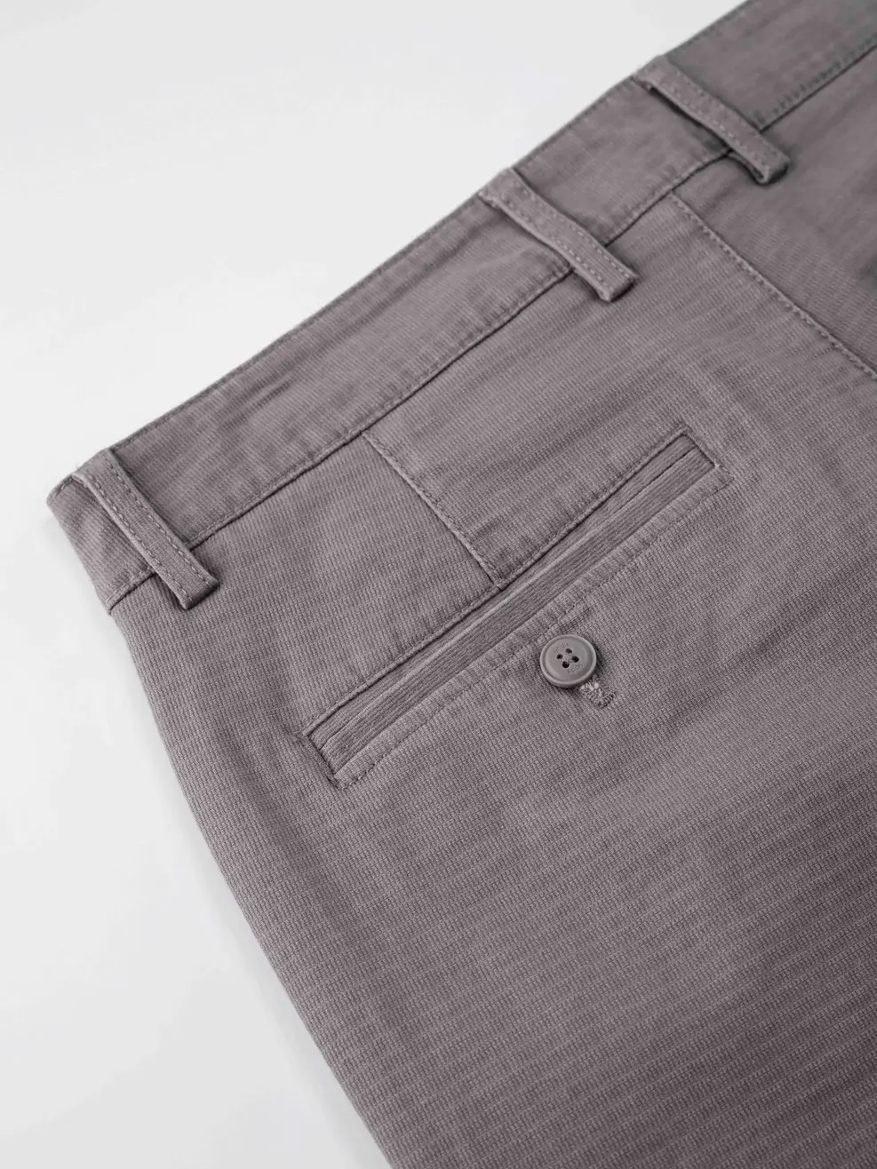 Quần Kaki Nam Có Cá Đỉa Thân Trước - Ghi Đậm - 29