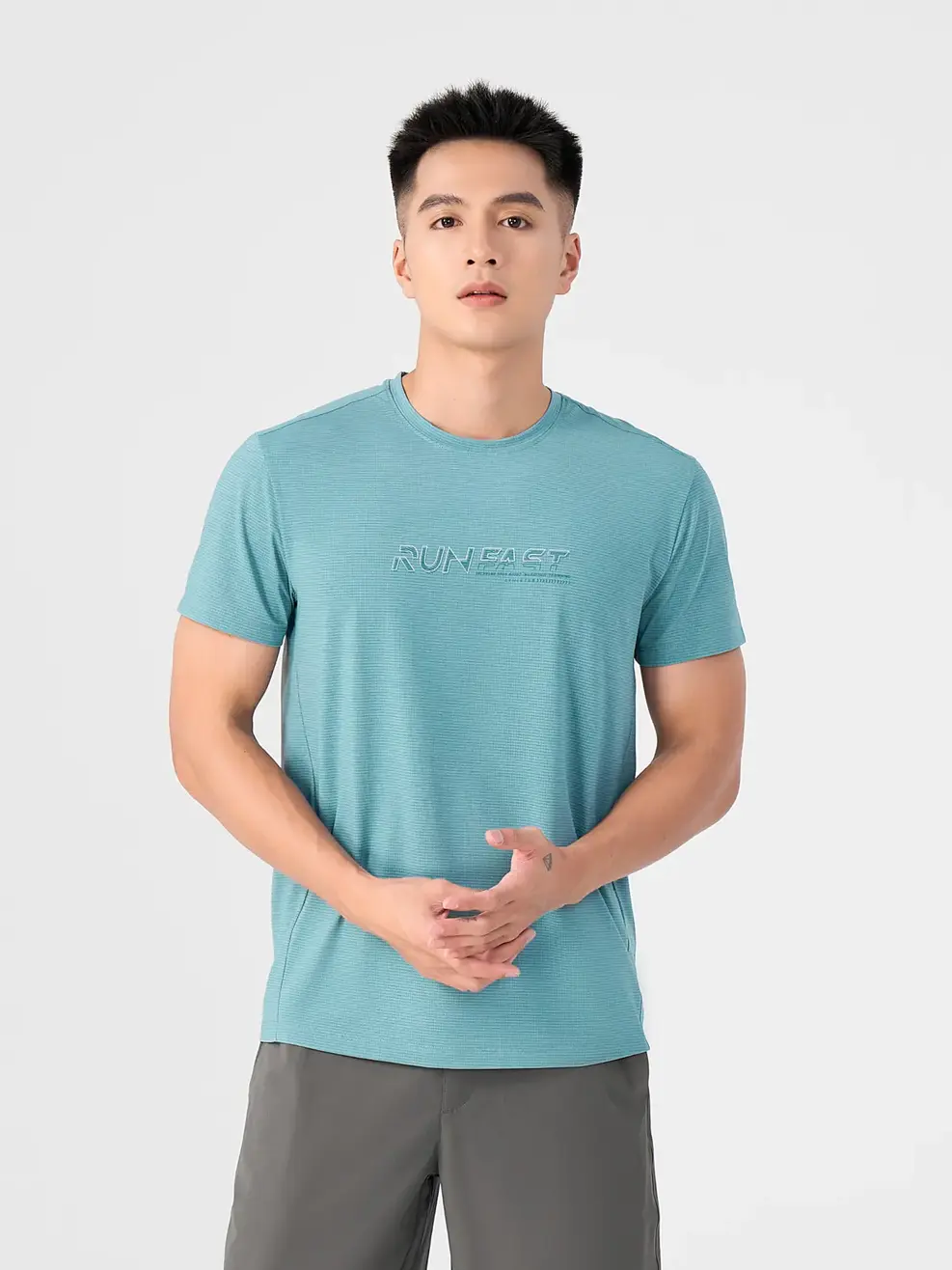 T-SHIRT THỂ THAO NAM RUN FAST - Xanh Ngọc. - L