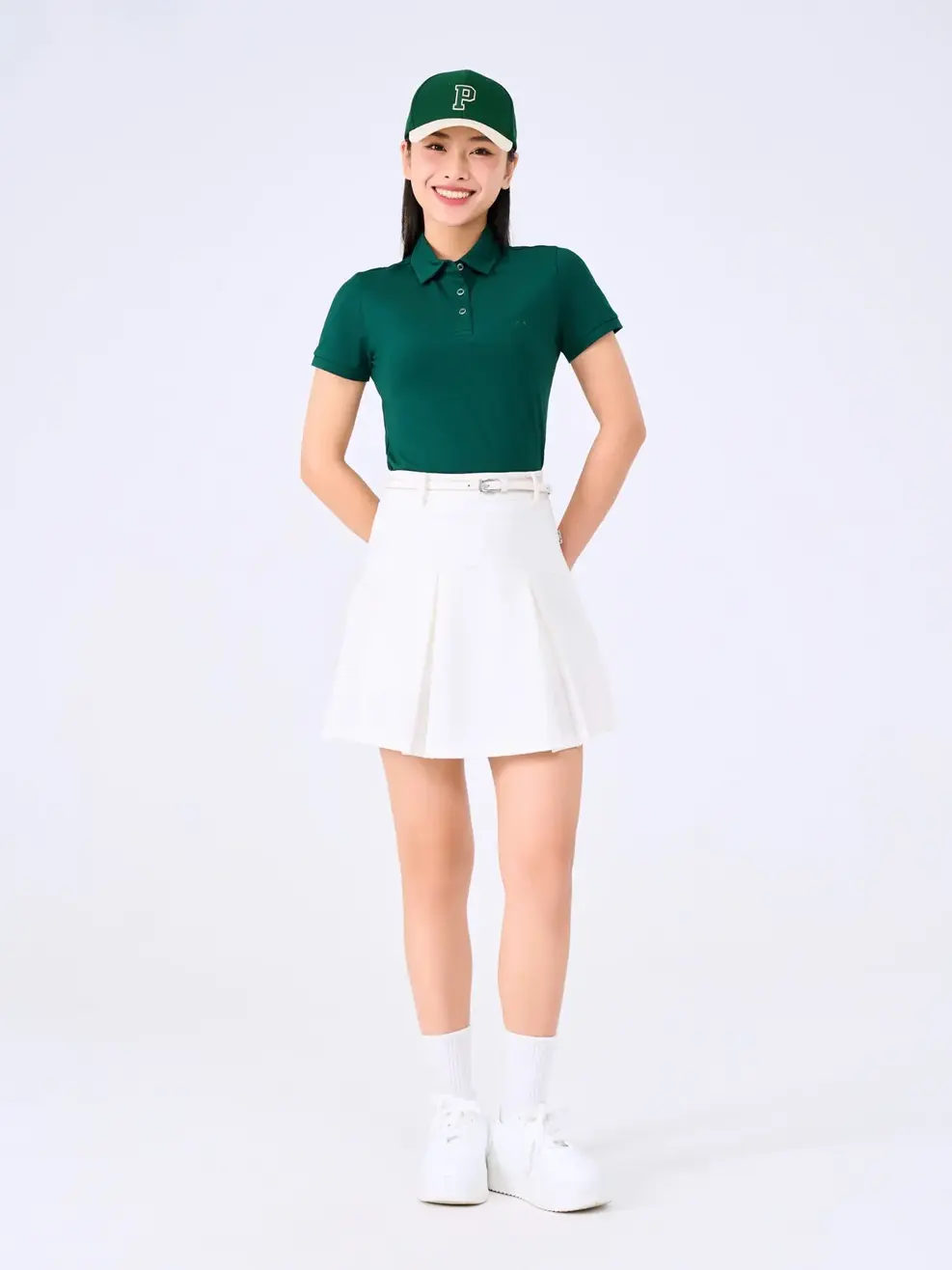 Polo Nữ Gia Đình - Xanh rêu - S