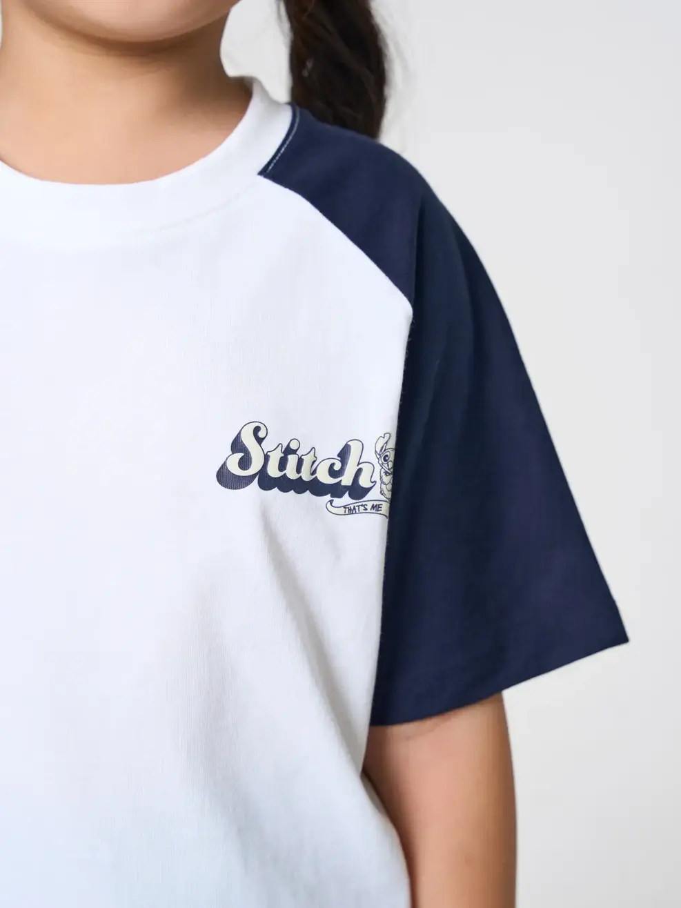 Áo Phông Tay Raglan Sun Sea Stitch - Trắng 001 - 2-3