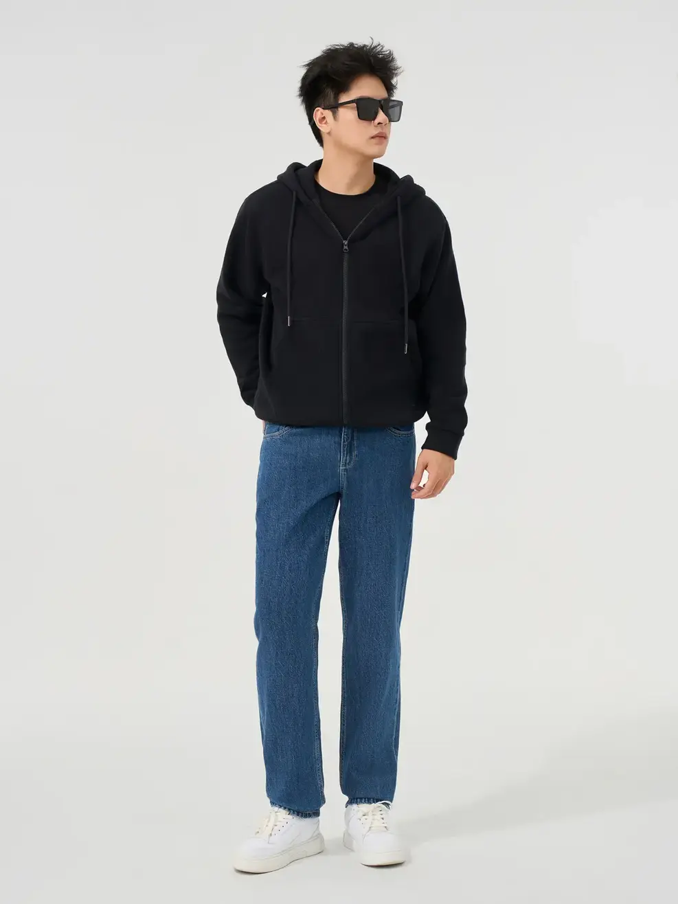Quần Jeans Nam Gai Xanh Regular - Màu chàm 002 - 28
