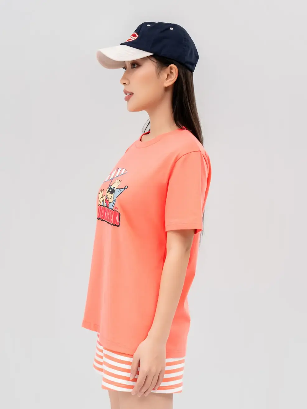 Đồ Bộ Nữ Sooo In Hình Chú Vịt - Cam - S