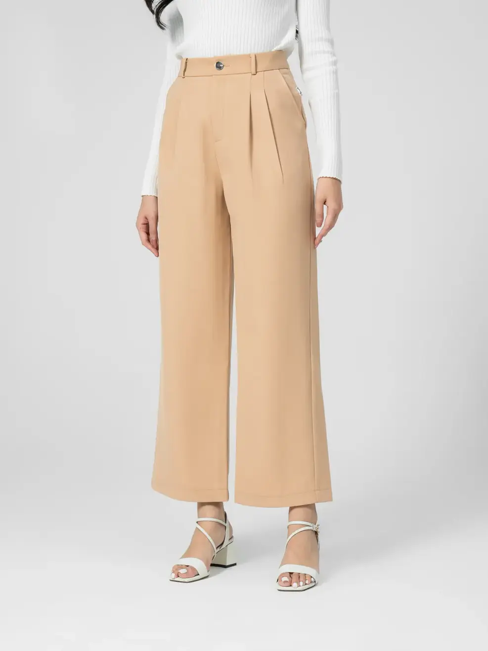 QUần tây nữ ống suông đứng 2 ly - Be