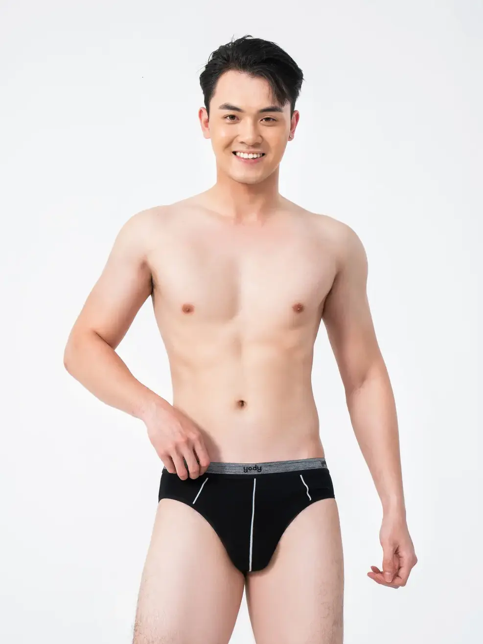 Quần sịp nam briefs bamboo mềm thoáng - Đen - M