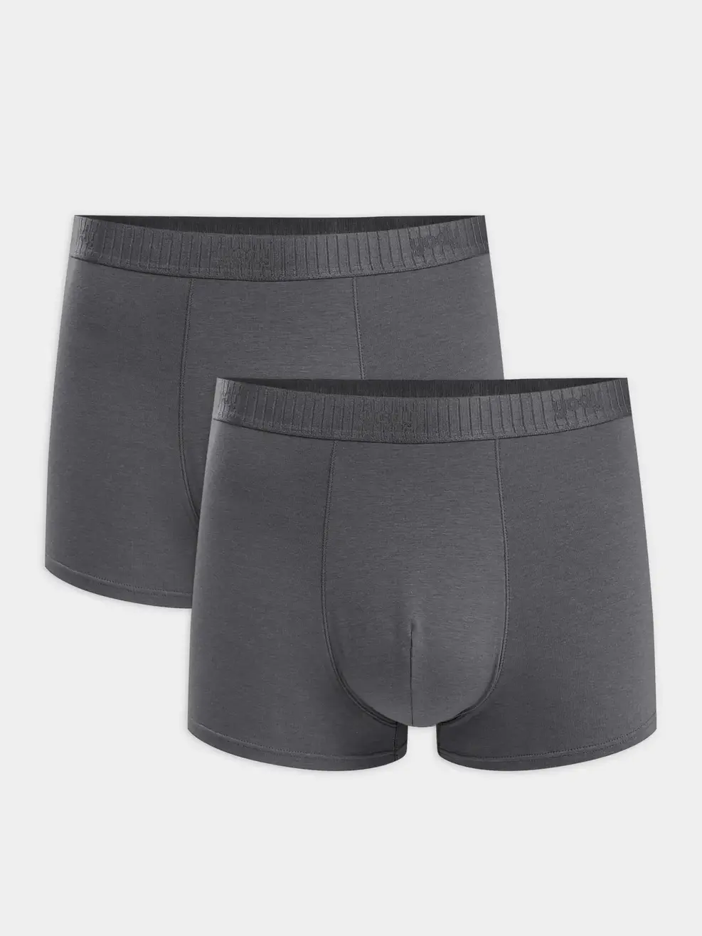 Quần Lót Nam Boxer Phối Cạp Sọc Combo 2 - Xám đậm - M