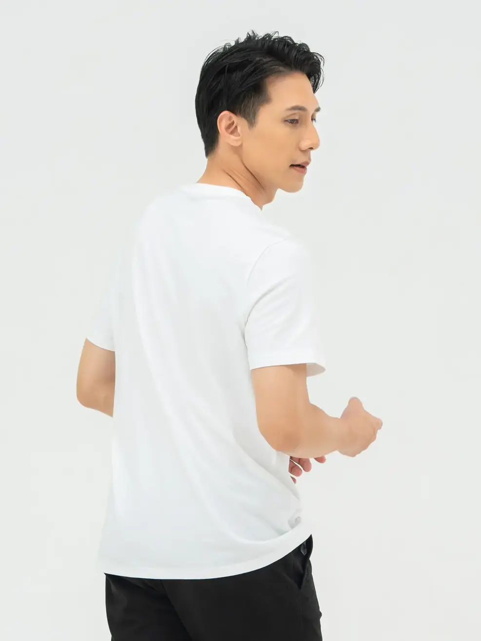 T-shirt Nam Dập Chữ Nổi Cotton Usa - Trắng 1 - M