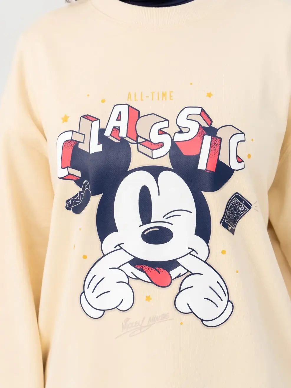 Áo Thu Đông Nữ Mickey - Be - S