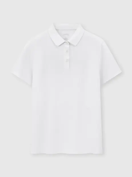 Áo Polo Nữ Regular Cổ Ép Có Xẻ Tà