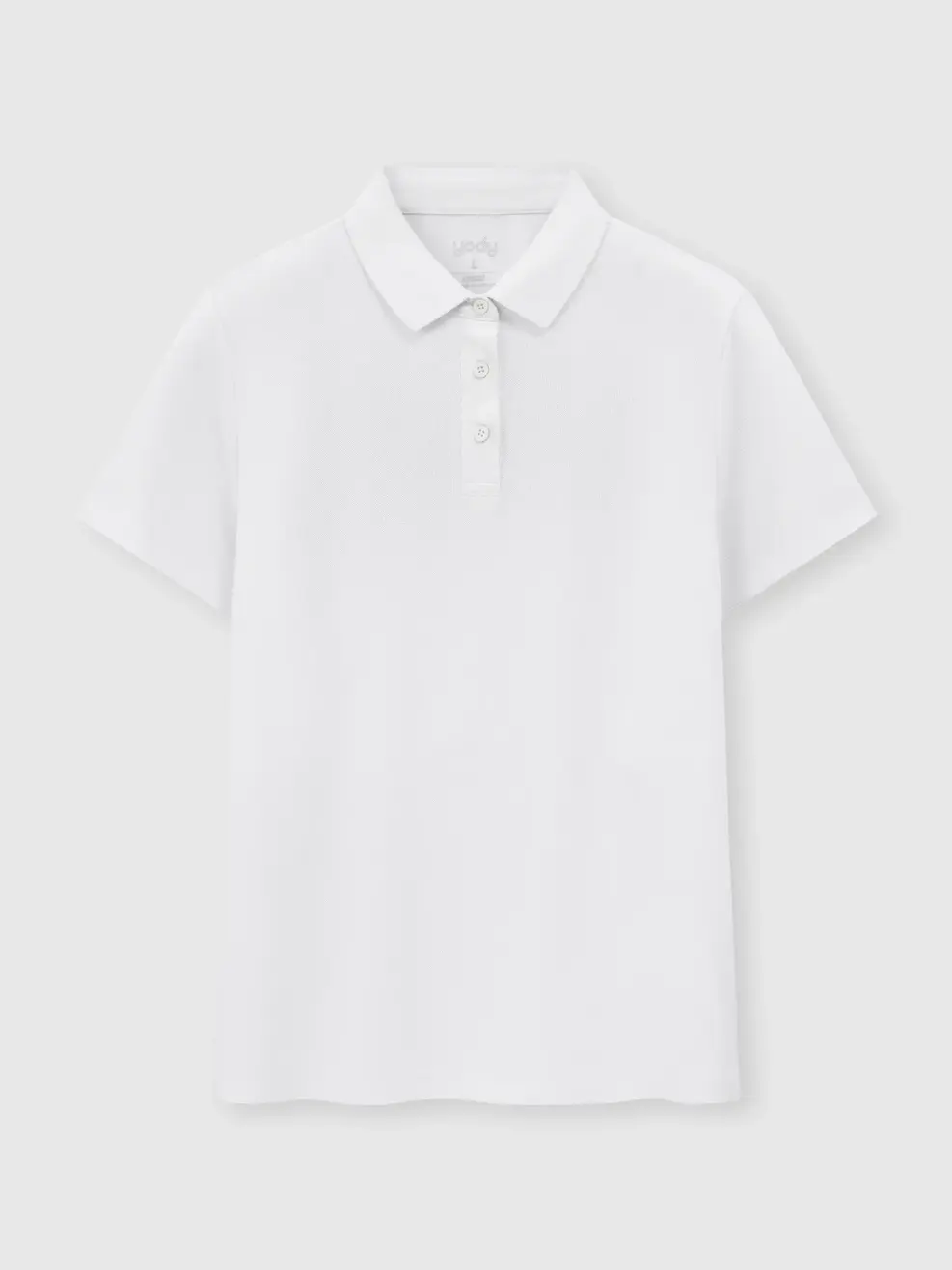 Áo Polo Nữ Regular Cổ Ép Có Xẻ Tà - Trắng 001 - L