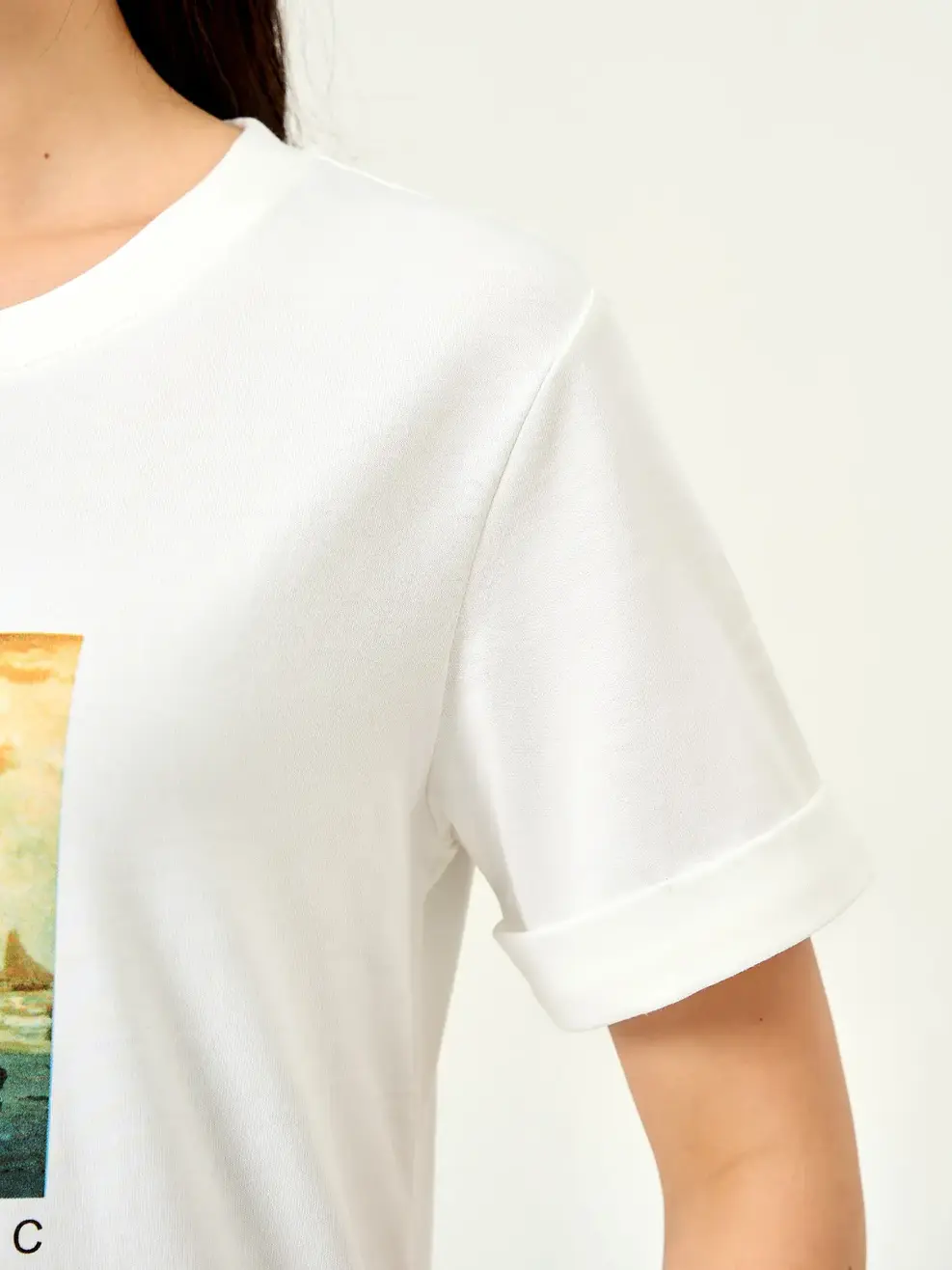 Áo thun nữ classic - Trắng - XL