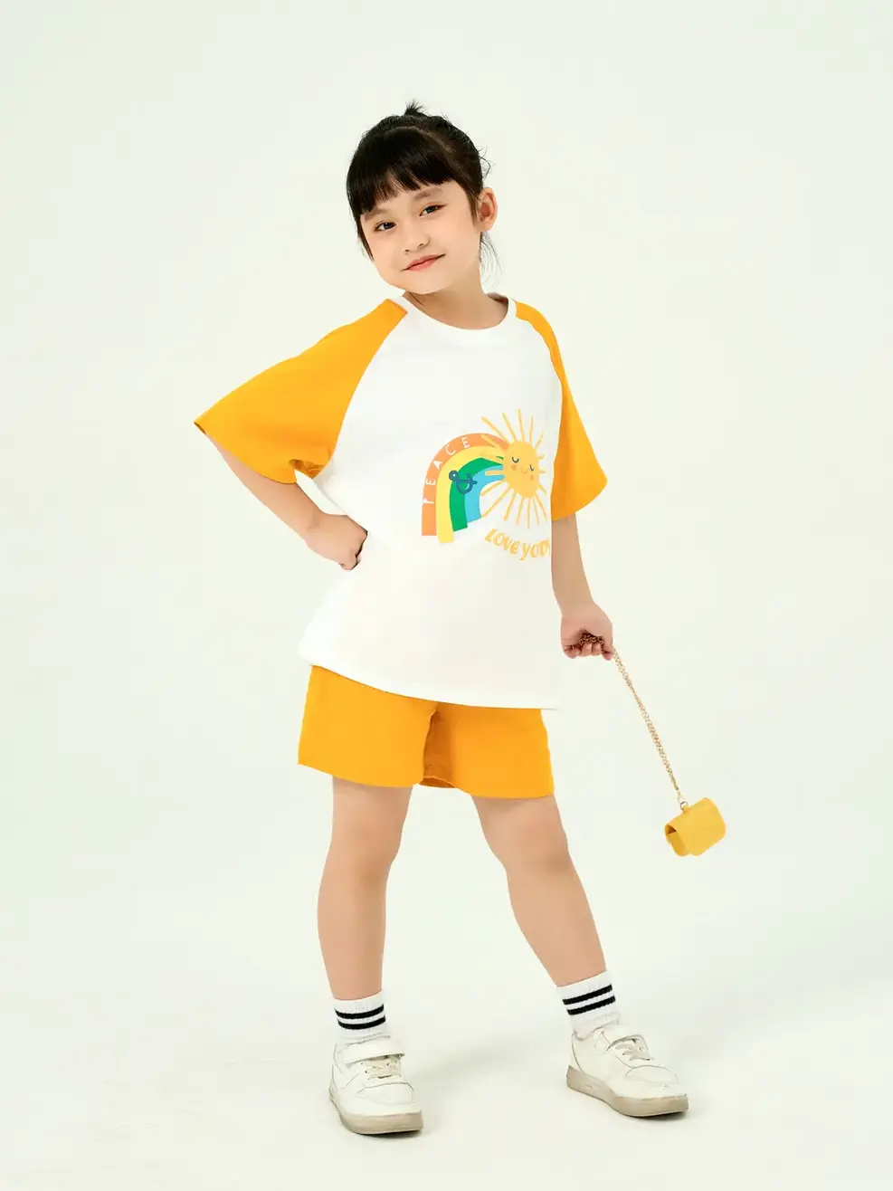Bộ kid cầu vồng love yody - Vàng Chanh - 2