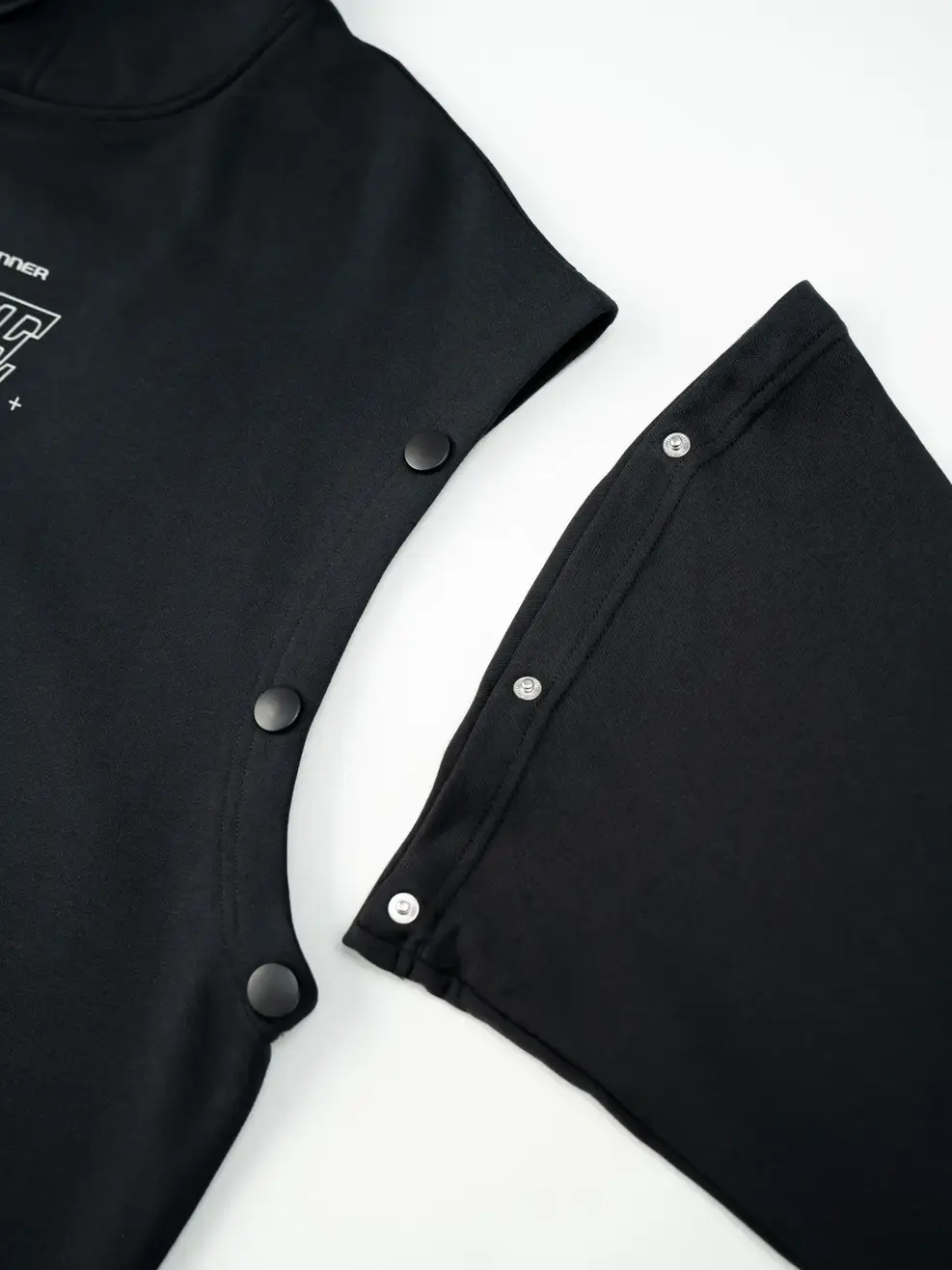 Áo Hoodie Yoguu Tay Tháo Rời - Đen - 0