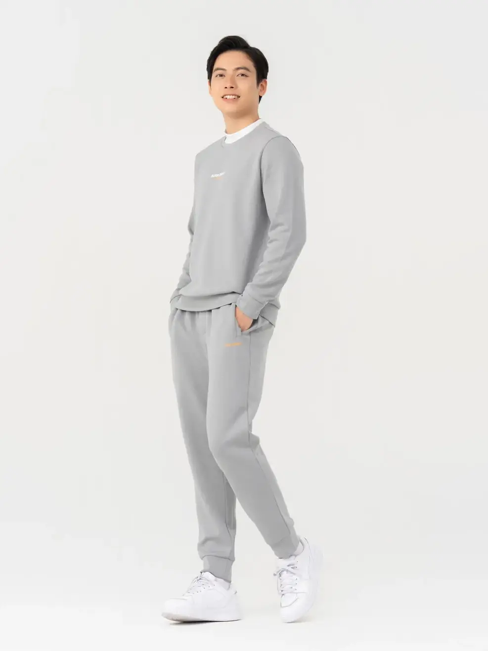 Bộ Đồ Thể Thao Nam In Super Sport - Xám đậm - M