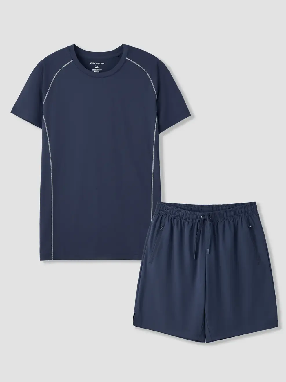 Bộ Đồ Nam Yody Sport Dải Chỉ Nổi Bật - Tím Than 009 - L