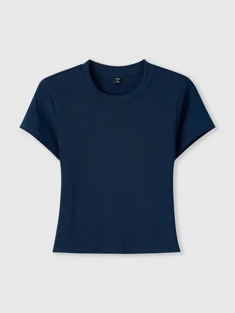 Áo Phông Nữ Slimfit Thun Rib Coton Mềm