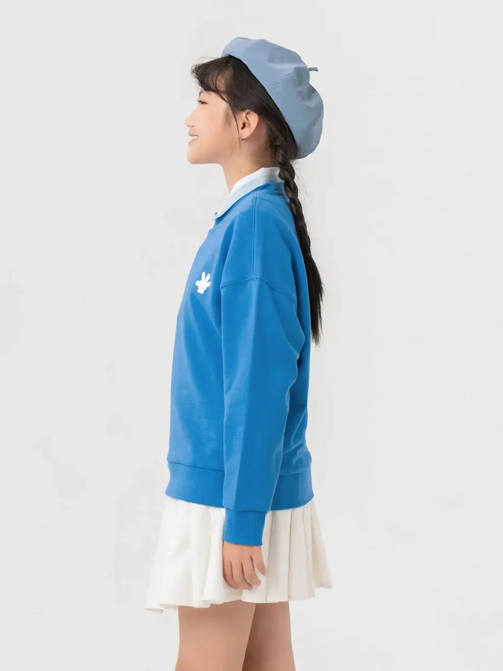 Áo Dài Tay Kid Happy Face Mickey - Xanh coban - 10