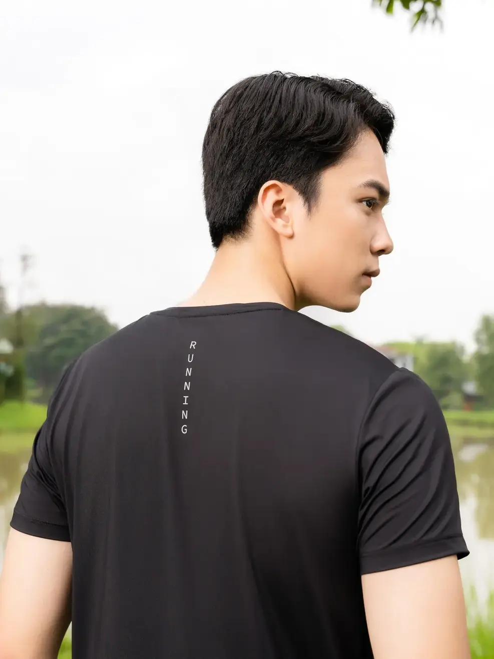 bộ đồ nam running - Đen - M