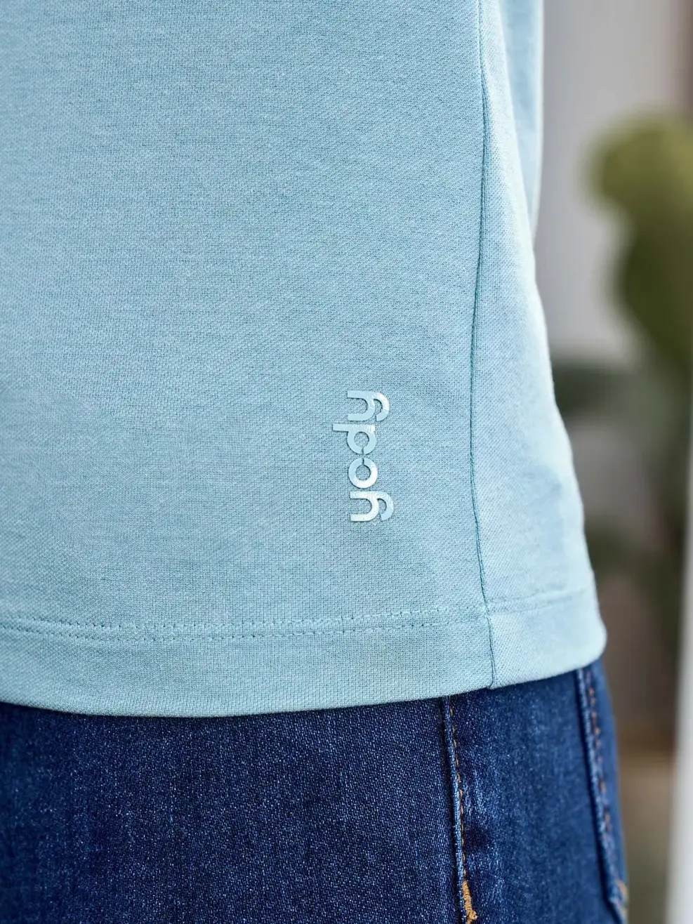 Áo polo nữ mắt chim melange Classic - Xanh Lam - S