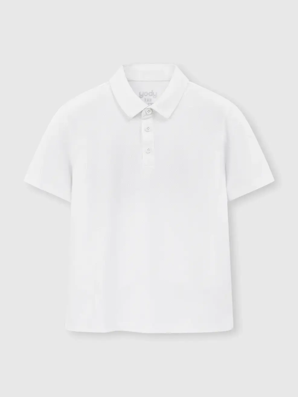 Áo Polo Kids Regular Cổ Ép Có Xẻ Tà - Trắng 001 - 104