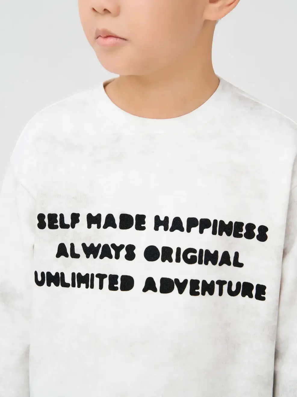 Áo Phông Dài Tay Loang Màu - Trắng 001 - 110