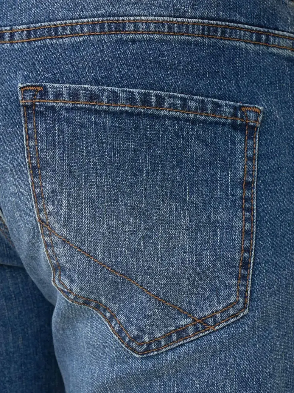 Quần jean nam Regular cotton giặt mài - Xanh đậm - 28