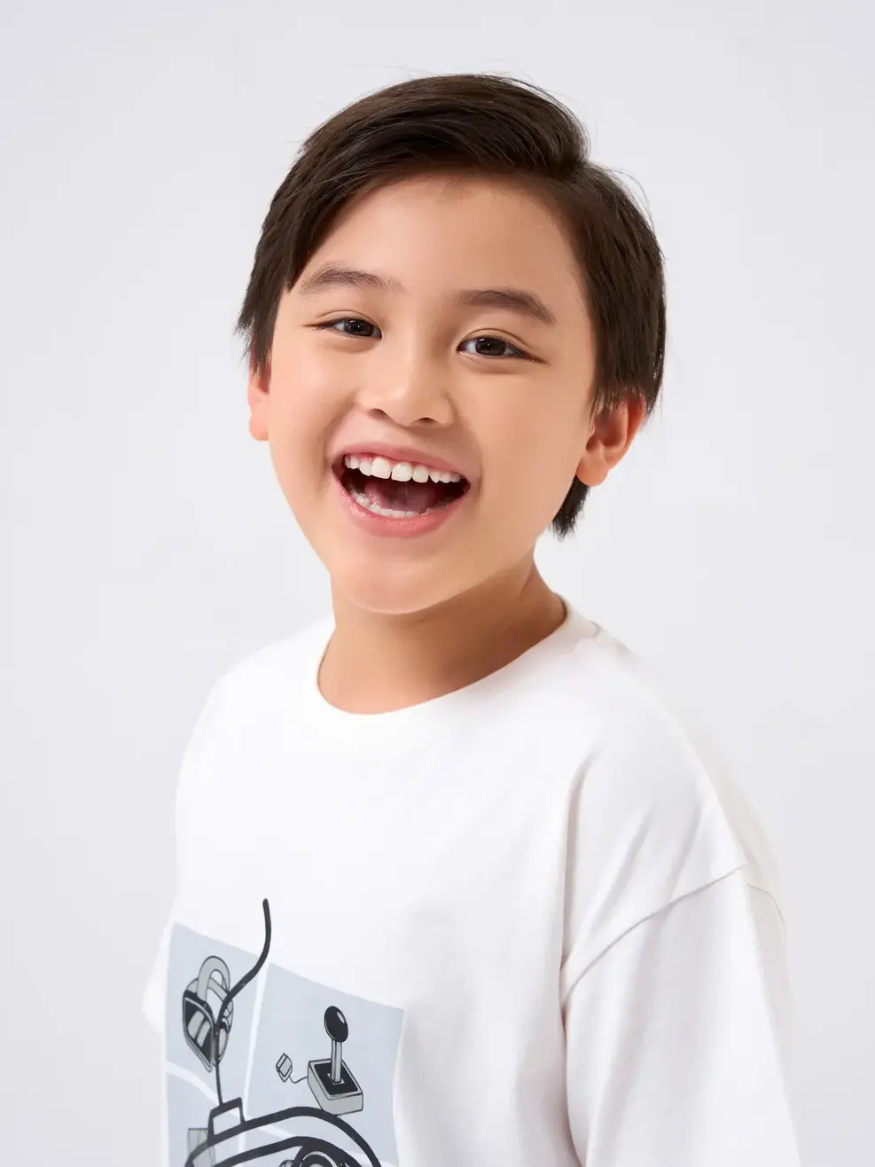 T-shirt kid bé trai lớn in play game 2 - Trắng - 12