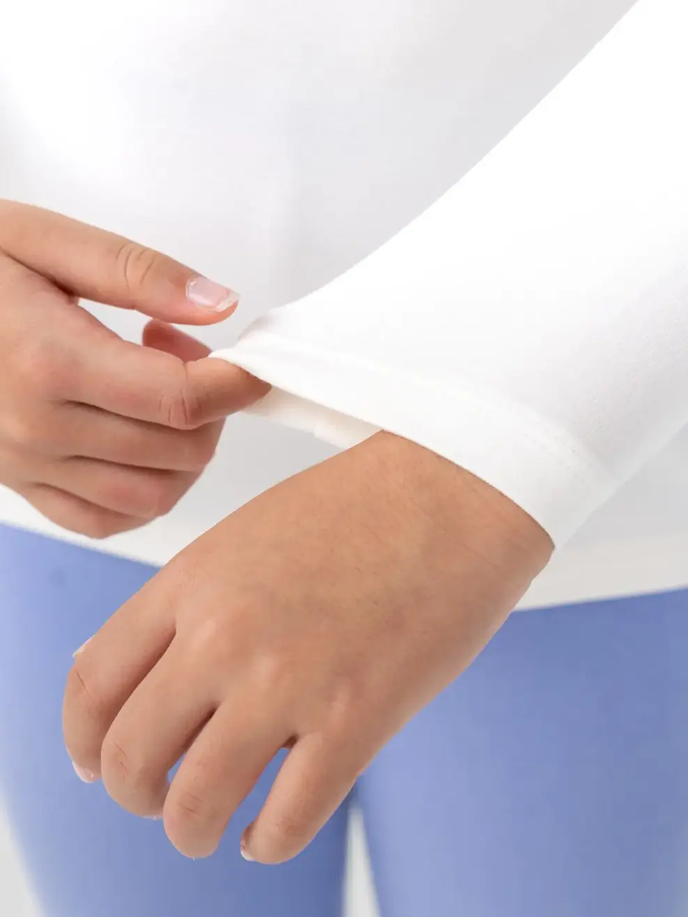 Áo Thun Trẻ Em Giữ Nhiệt Cổ 3cm - Trắng - 2