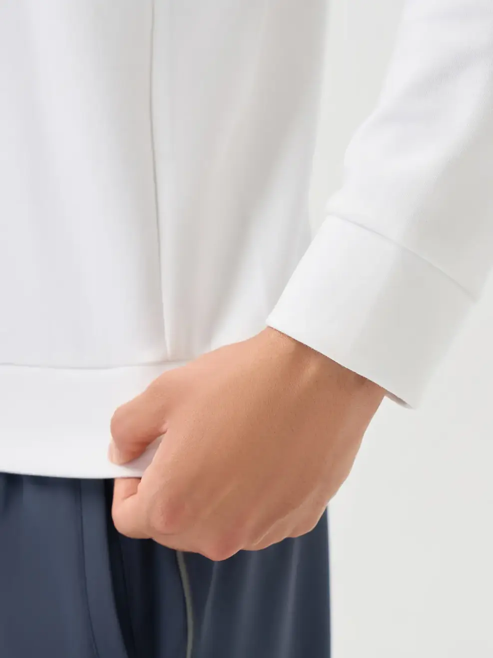 Áo Phông Nam Dài Tay Thể Thao Keep Moving - Trắng 001 - M