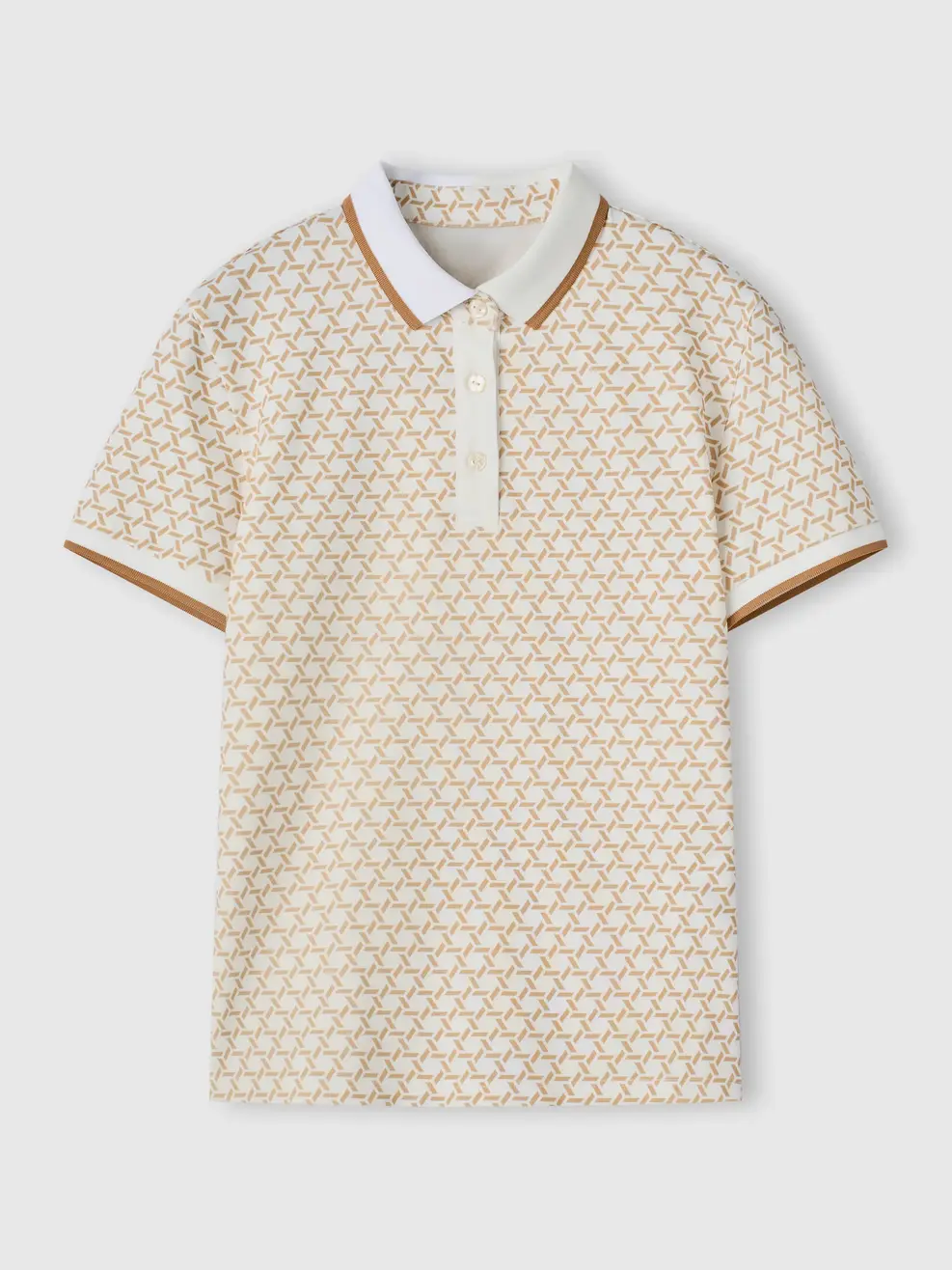 Áo Polo In Tràn Hoạ Tiết - Hoạ Tiết Be 004 - XS