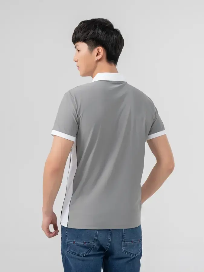 Polo Thể Thao Nam Airycool Lé Sườn Phối Màu - Ghi - M