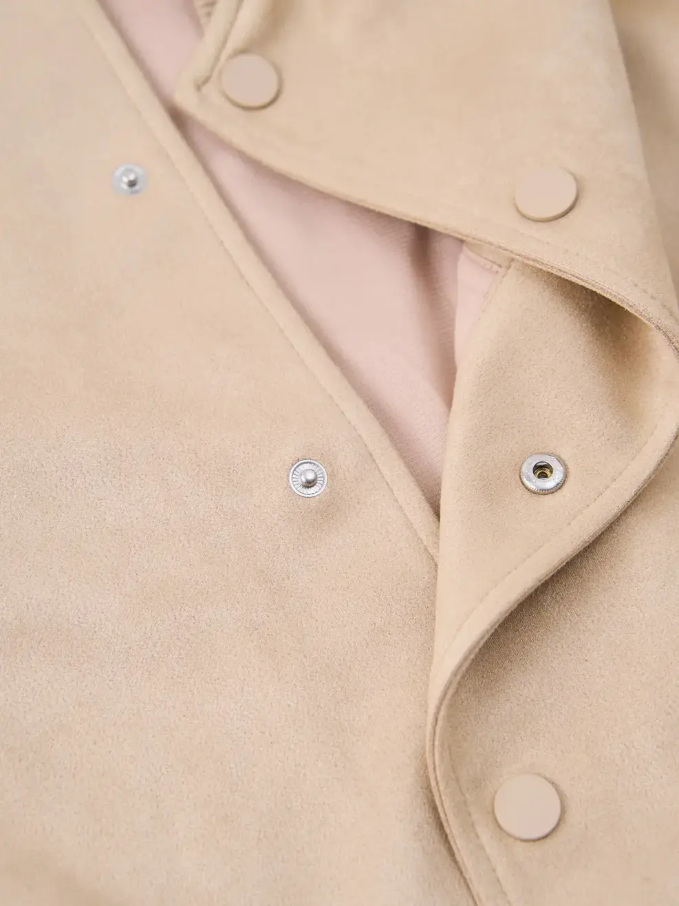 Áo Khoác Da Lộn Bomber Bo Kẻ - Be 164 - M