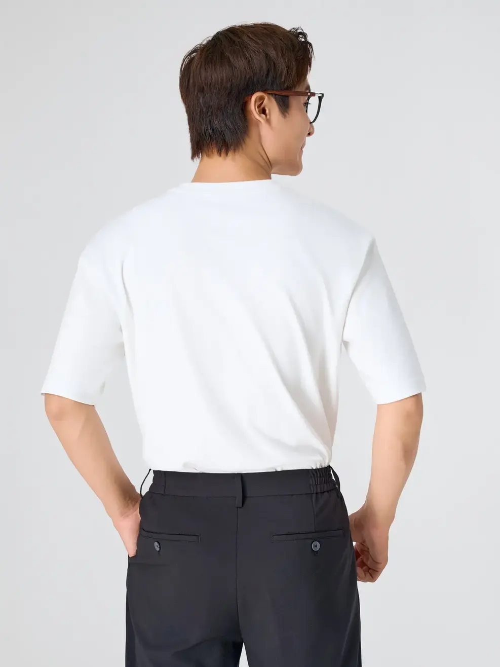 Áo Phông Tay Lỡ - Trắng 001 - M