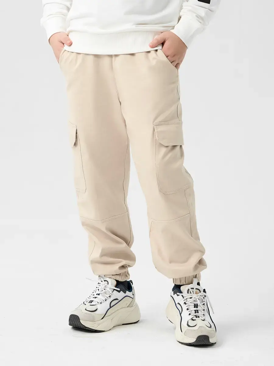 Quần Dài Trẻ Em Kaki Can Ống - Be - 10