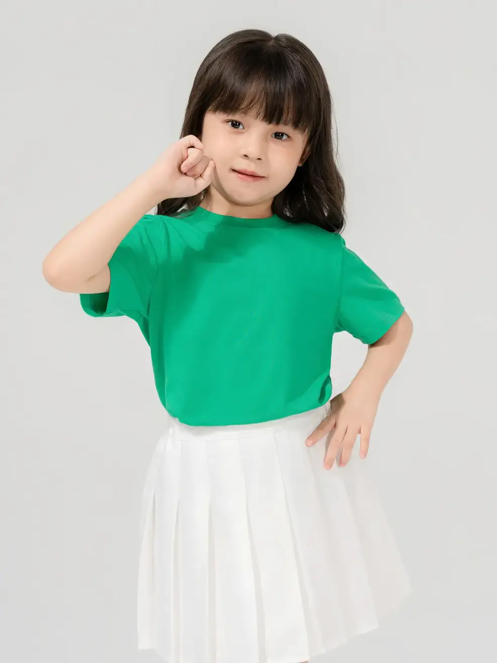 T-shirt Kid Cơ Bản - Xanh lá cây - 4-5
