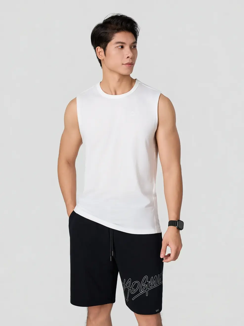 Áo Ba Lỗ Basic In Logo - Trắng 001 - M