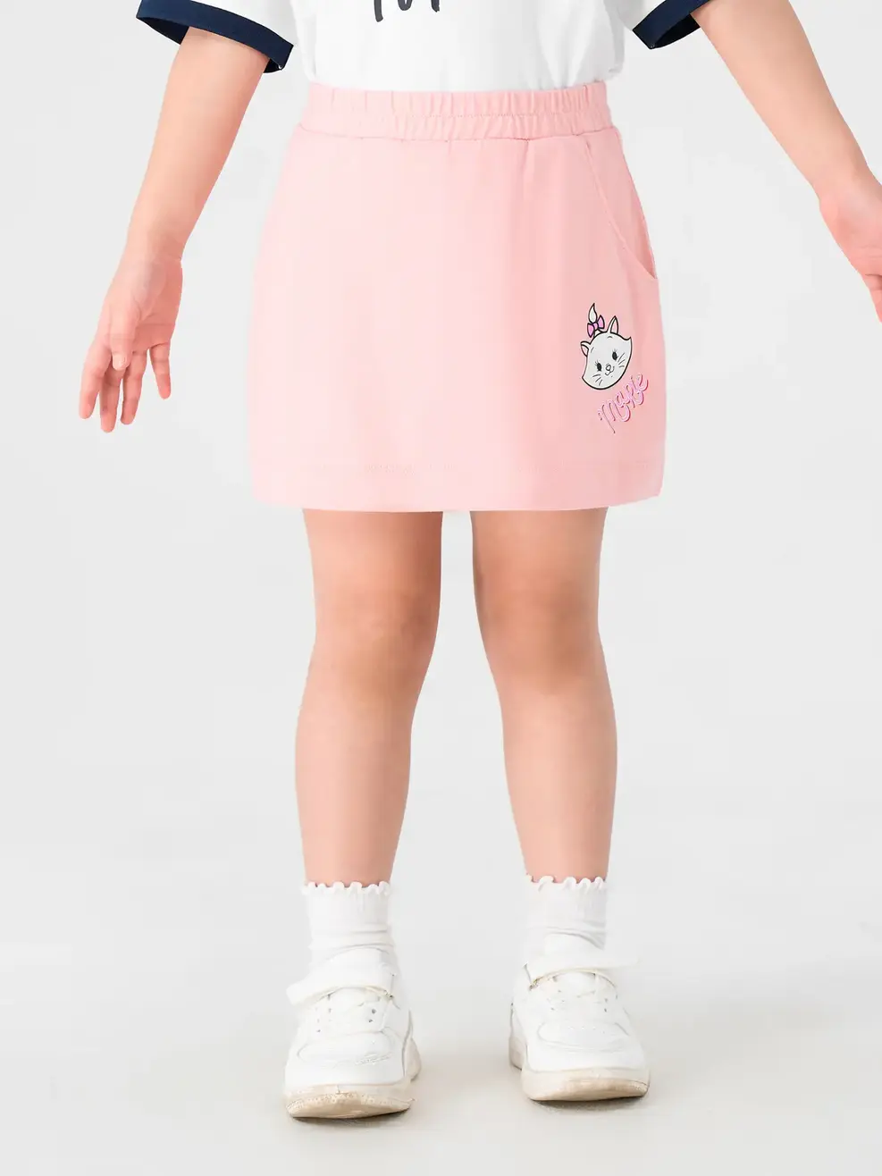 Chân Váy Trẻ Em Cotton In Marie - Hồng - 2-3