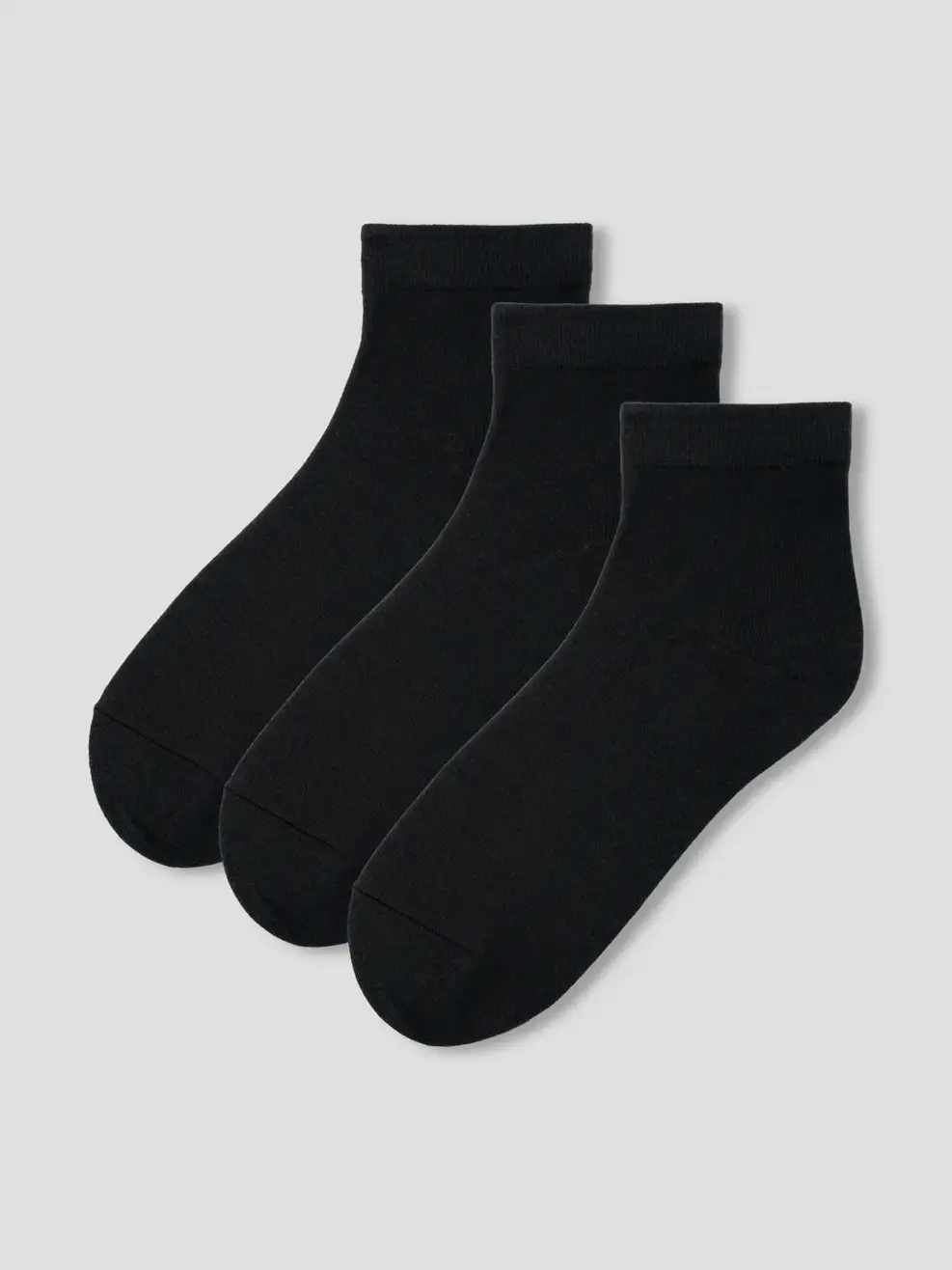 Tất Nam Cơ Bản Dệt Trơn Combo3 - ĐEN 002 - F