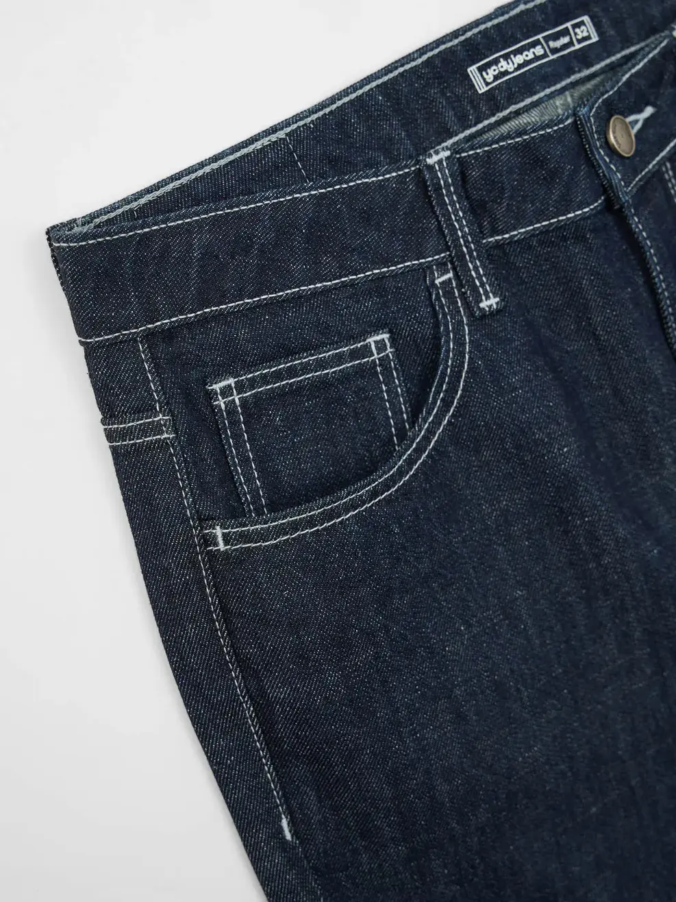 Quần Jeans Nam Gai Xanh Regular - Màu chàm 001 - 28