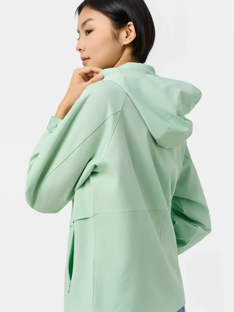 Áo Khoác Gió Nữ 4C Plus Dáng Suông - Xanh lá 015 - S