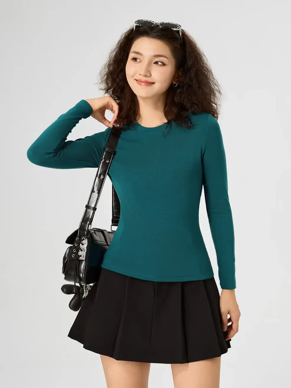 Áo Body Giữ Nhiệt Nữ Cổ Tròn(atn7006) -  Xanh Ngọc 083 - S