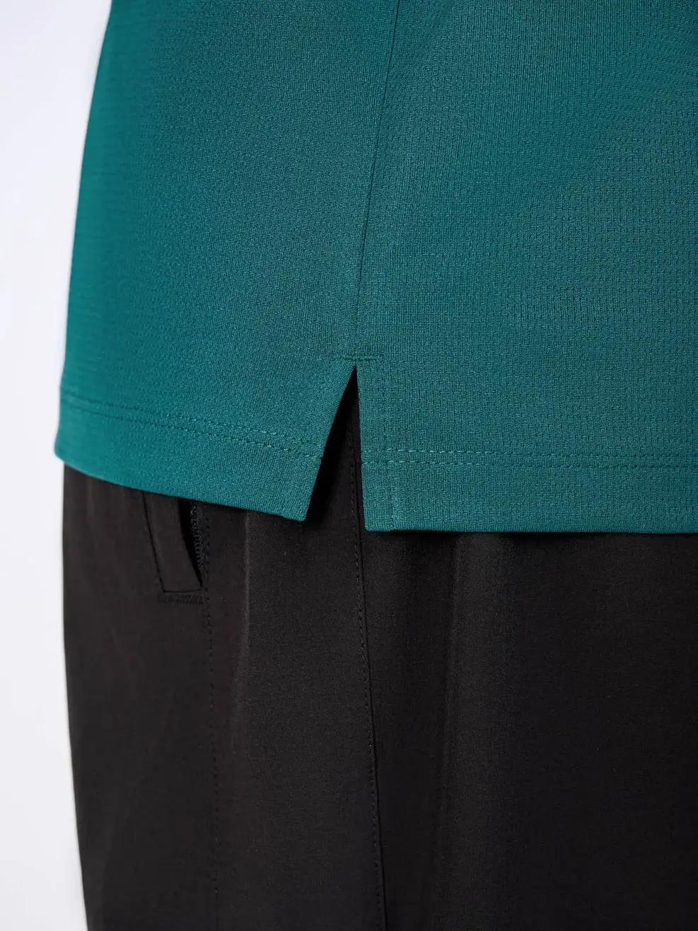 Polo Nam Yody Sport Tay Raglan Xẻ Tà - Xanh - M