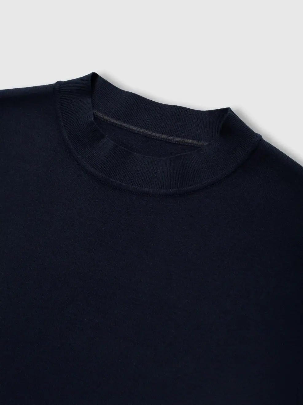 Áo Len Nam Dài Tay Cổ Lửng - Navy 001 - M