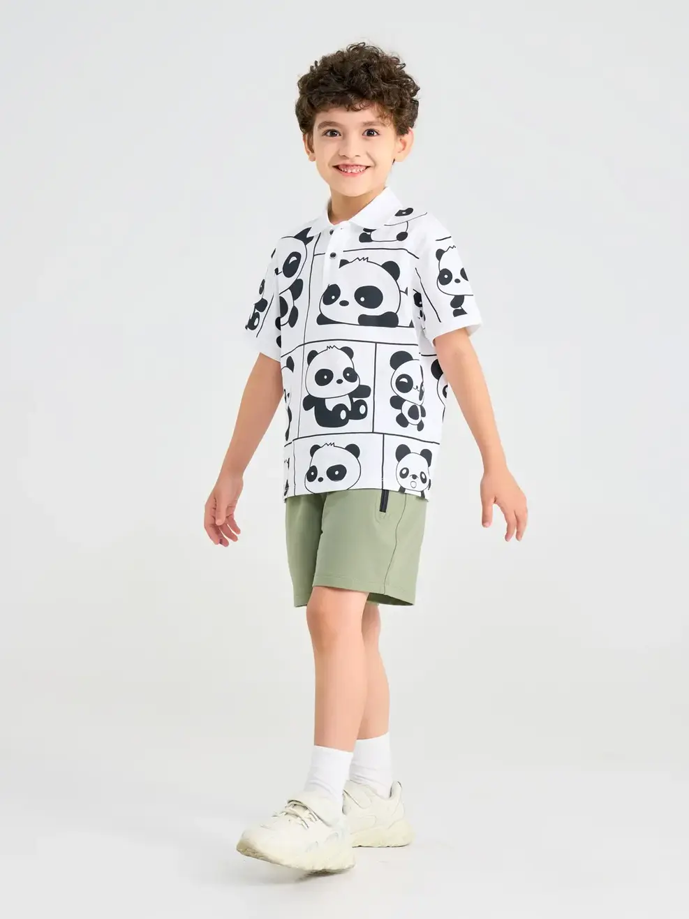 Quần Sooc Bé Trai Khóa Túi - Xanh oliver - 2